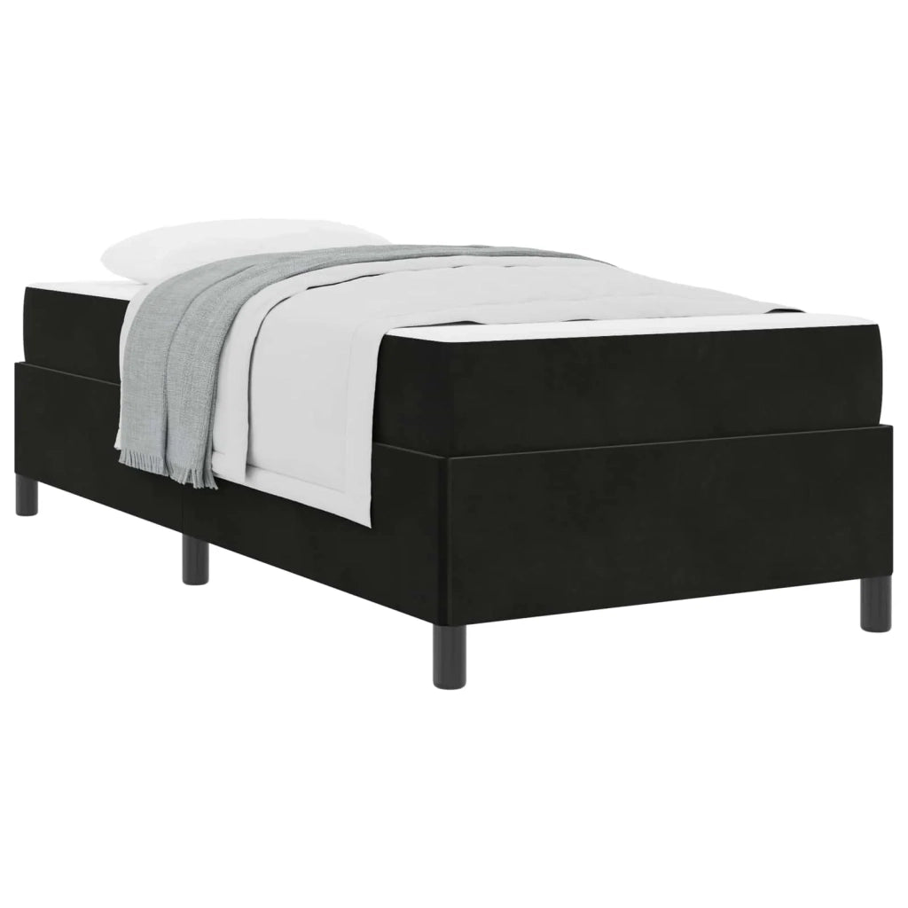 Struttura del letto con materasso Nero 80 x 200 cm Tessuto 3399026