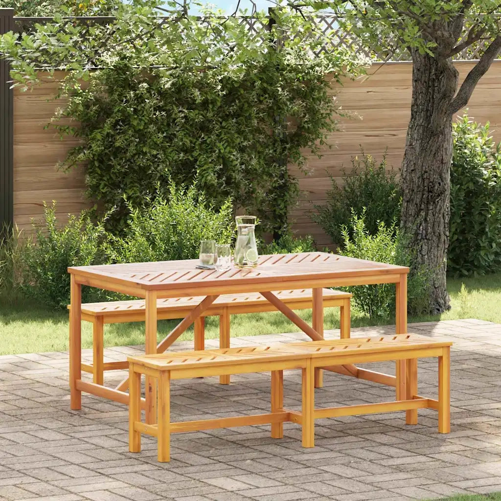 Set da Pranzo per Giardino 3 pcs Marrone 3154115