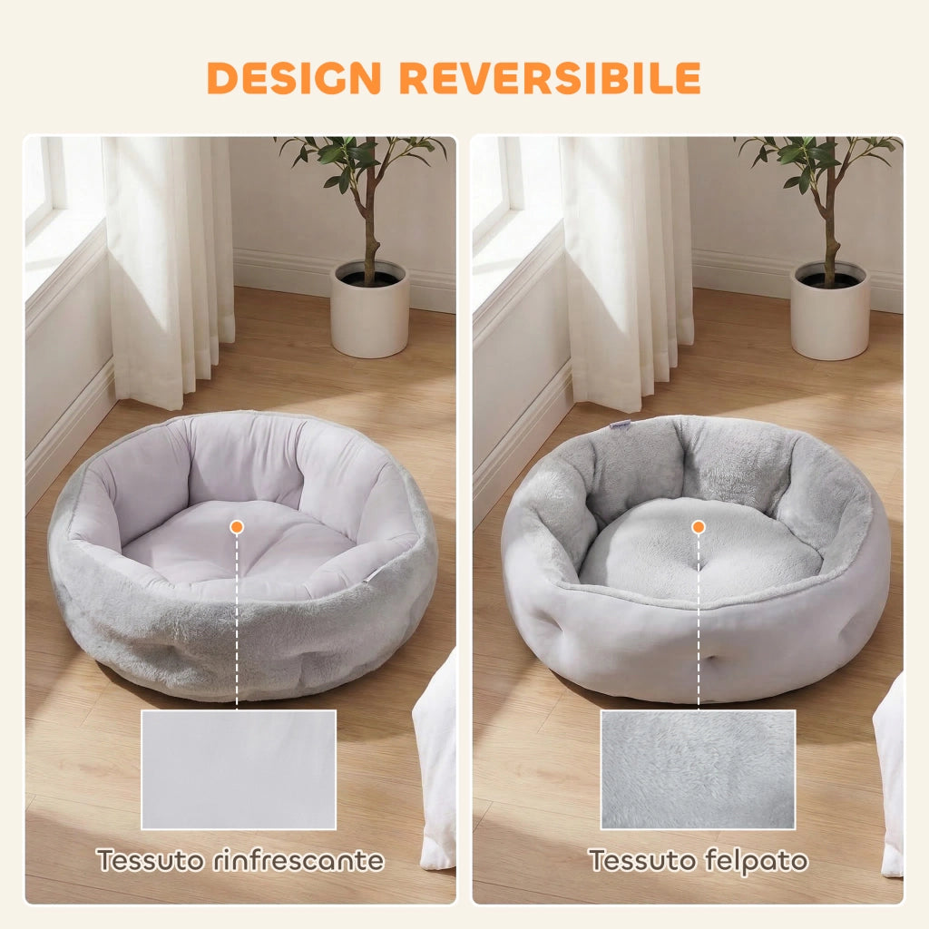 Letto Reversibile per Gatti, Letto per Cani di Piccola Taglia da Interno