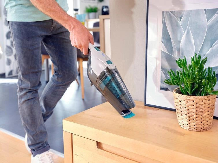 Leifheit Rotaro PowerVac 2in1 aspirapolvere senza filo Nero, Blu, Bianco Senza sacchetto