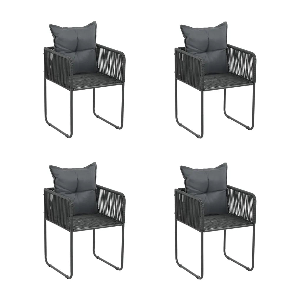 Set da Pranzo da Giardino 5 pz Nero  cod mxl 45086