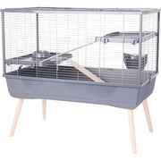 Gabbia rialzata per roditori - Zolux - Néolife - 2 livelli per conigli - 99 x 54 x 92 cm - Grigio