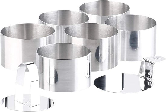 Dessertringue per dessert e piatti principali - 6 pezzi - Ø 8 cm