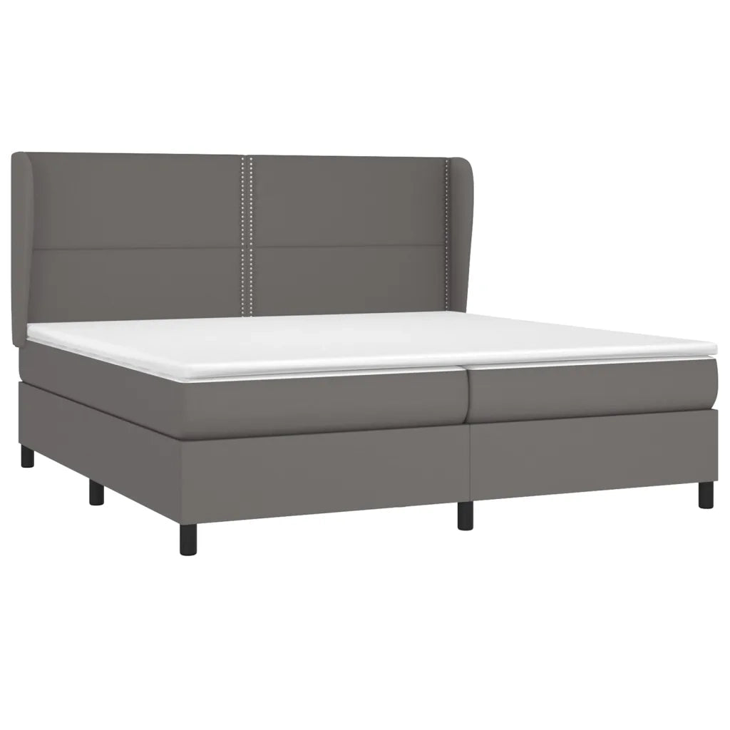 Giroletto a Molle con Materasso Grgio 200x200 cm in Similpelle 3128995