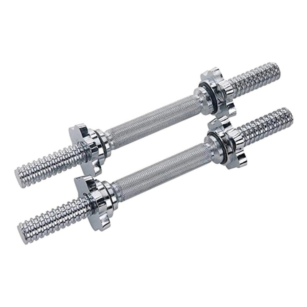 Trade Shop - 2 Manubri Filettati Da 40cm Per Sollevamento Pesi Sport Allenamento Palestra -