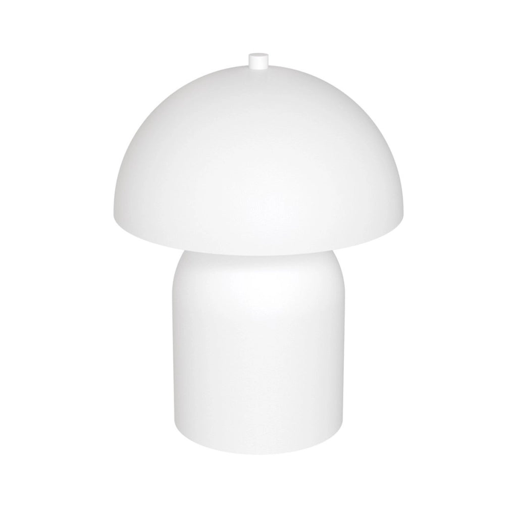 Lampada da tavolo Mush in acciaio bianco opaco