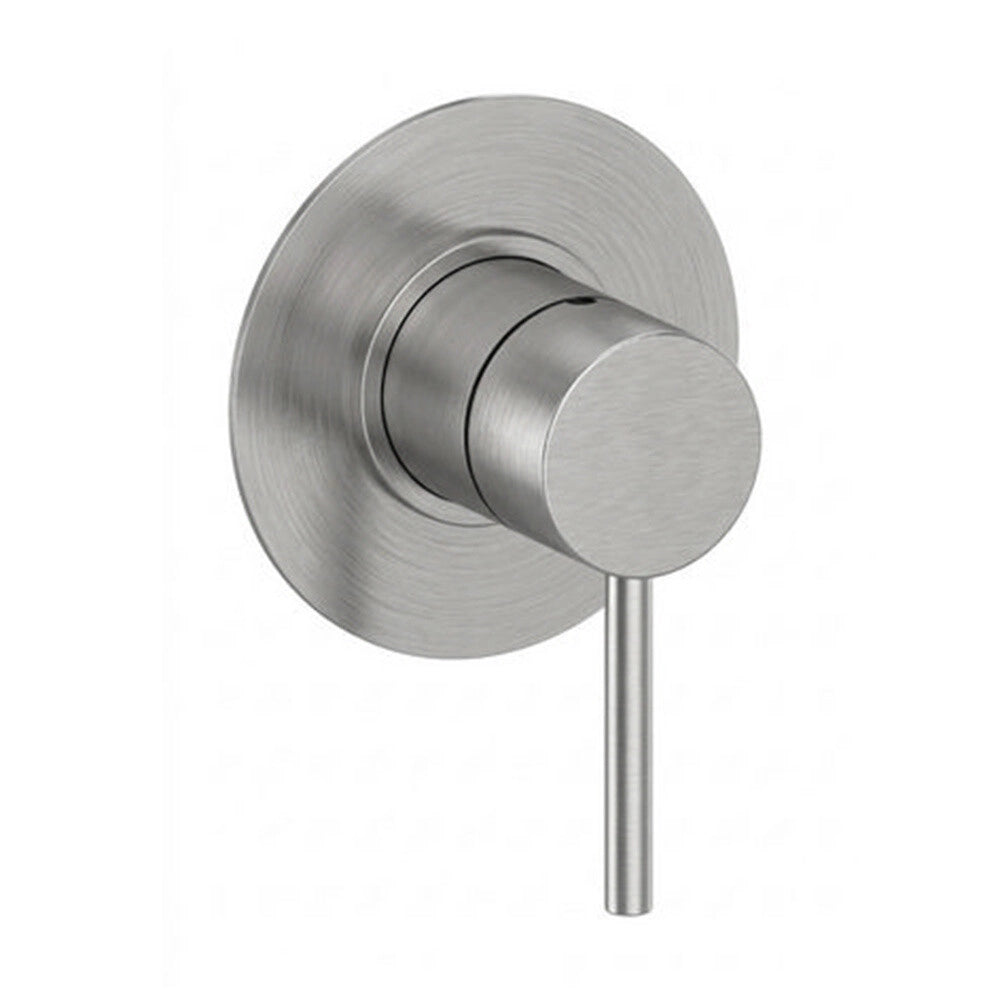 Miscelatore doccia ad incasso spazzolato grigio in ottone con leva monocomando slim Alba