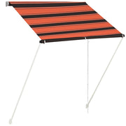 Tenda da Sole | Tenda parasole Retrattile 150x150 cm Arancione e Marrone