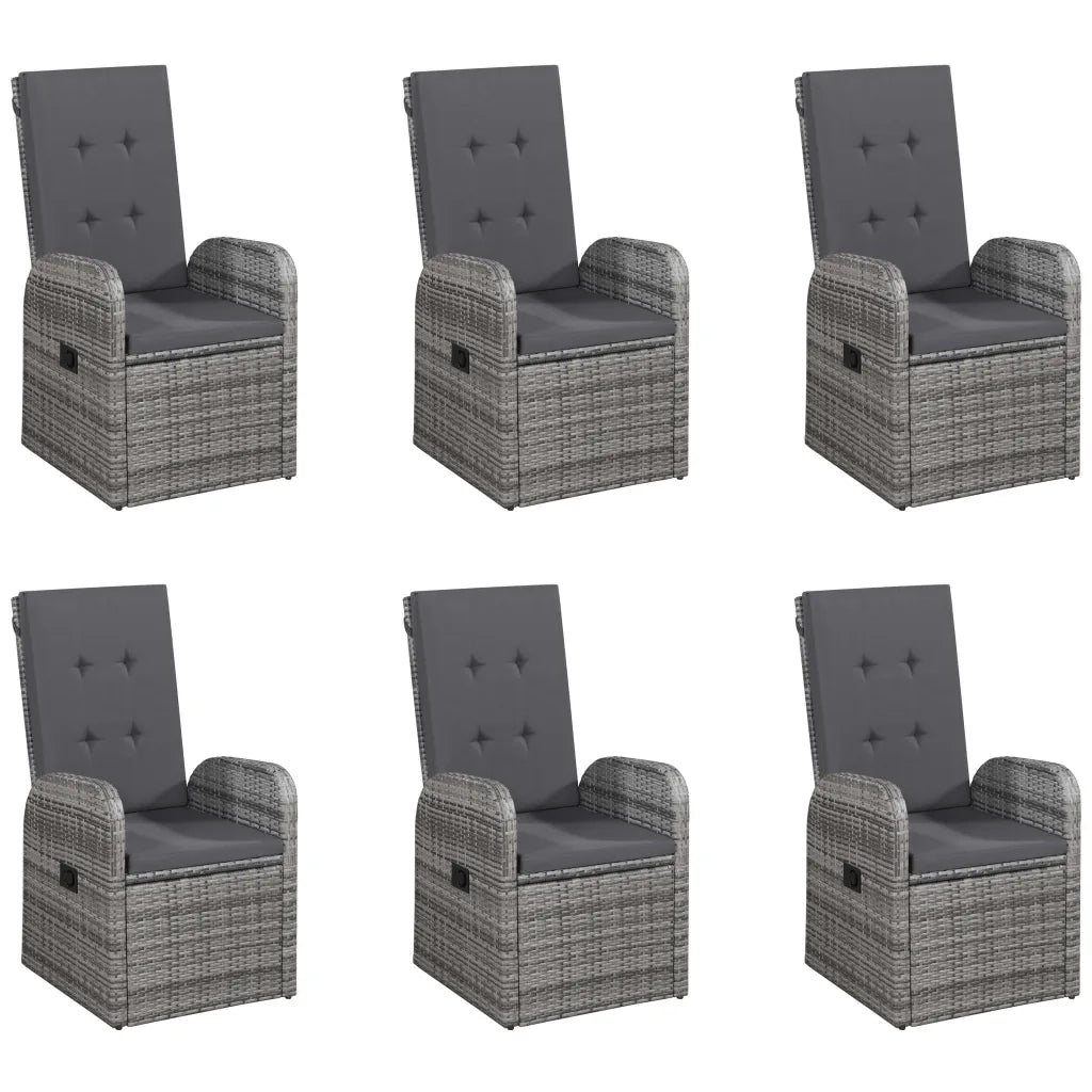 Set da Pranzo da Giardino 7 pz Grigio 3068815