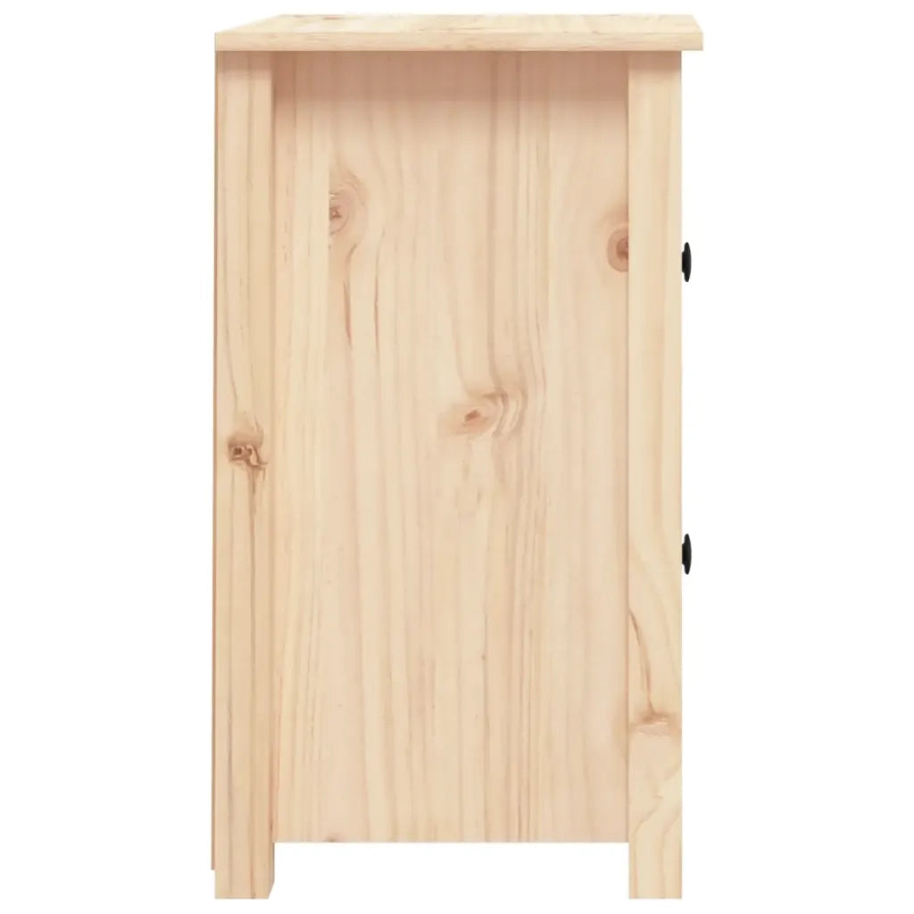 Comodino 40x35x61,5 cm in Legno Massello di Pino 820946