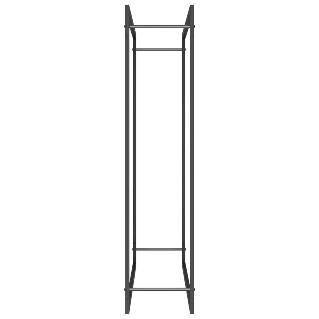 Portalegna finitura opaca 110 x 28 x 116 cm acciaio nero 02_0043745