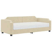 Divano letto | Sof¨¤ letto | Letto singolo con Materasso Crema 80x200 cm in Tessuto