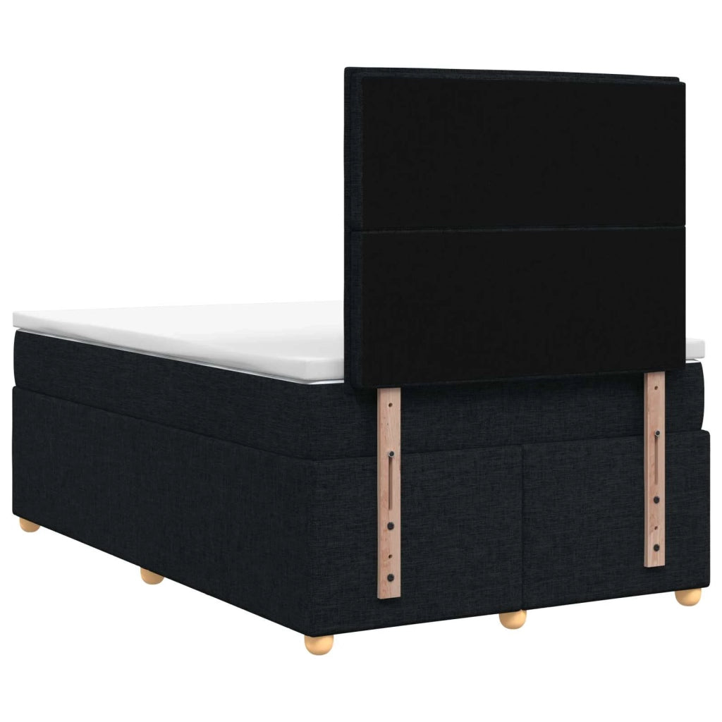 Letto box spring con materasso Nero 120 x 200 cm Tessuto 3453853