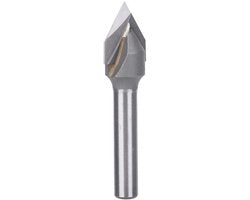 Freesbit a V con Svuotamento a 60 Gradi - Gereadschaft per Lavorazione del Legno - 6 mm Assi - Frees di Alta Precisione - Legering di Alta Qualità