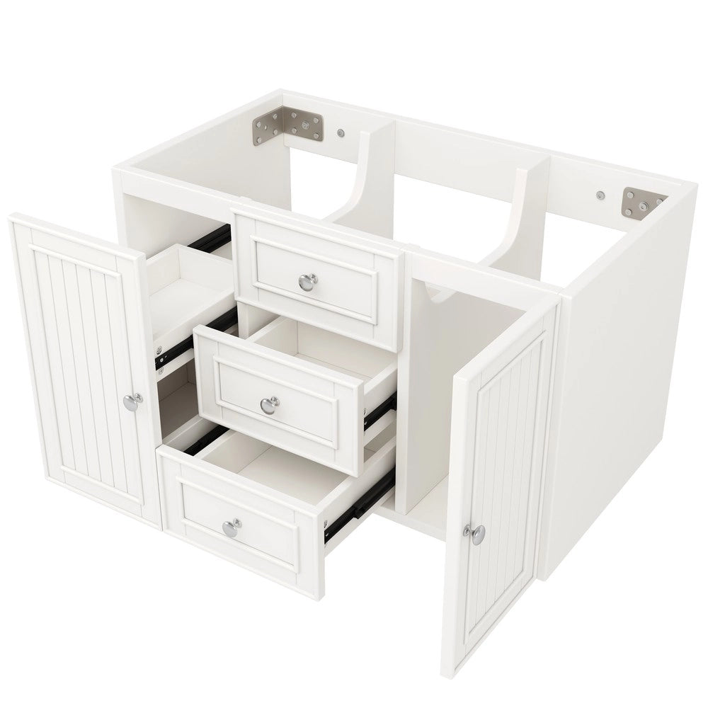 Mobile Sottolavabo Bagno con 3 Cassetti Sospeso ¨C Xylo ¨C Bianco 78.5x46x46.8cm