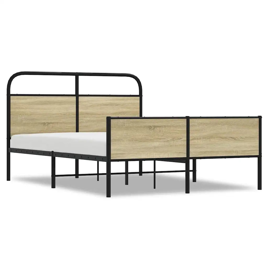 vidaXL Giroletto senza Materasso Rovere Sonoma 120x190cm in Truciolato