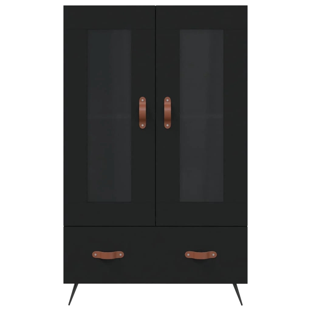 Buffet credenza cassettiera mobiletto mobile contenitore organizer cucina soggiorno salotto alto 69,5 x 31 x 115 cm legno ingegnerizzato nero 02_0034974