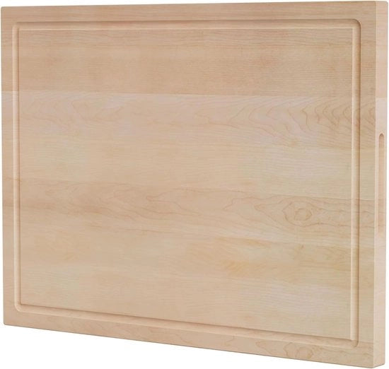Tavolo di taglio in legno per cucina e salumeria, in abete, con cera di api, semi di lino e olio di limone, dimensioni 61 x 46 x 3 cm, tavolo di taglio di 0.