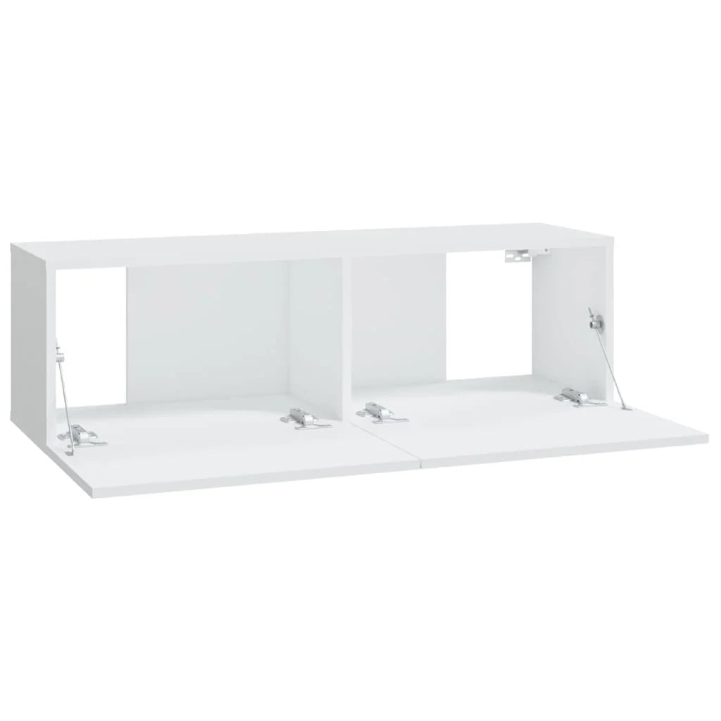 Mobile TV multimediale da parete mensola TV credenza TV per sala da pranzo soggiorno camera da letto 4 pezzi 100 x 30 x 30 cm bianco 02_0029052