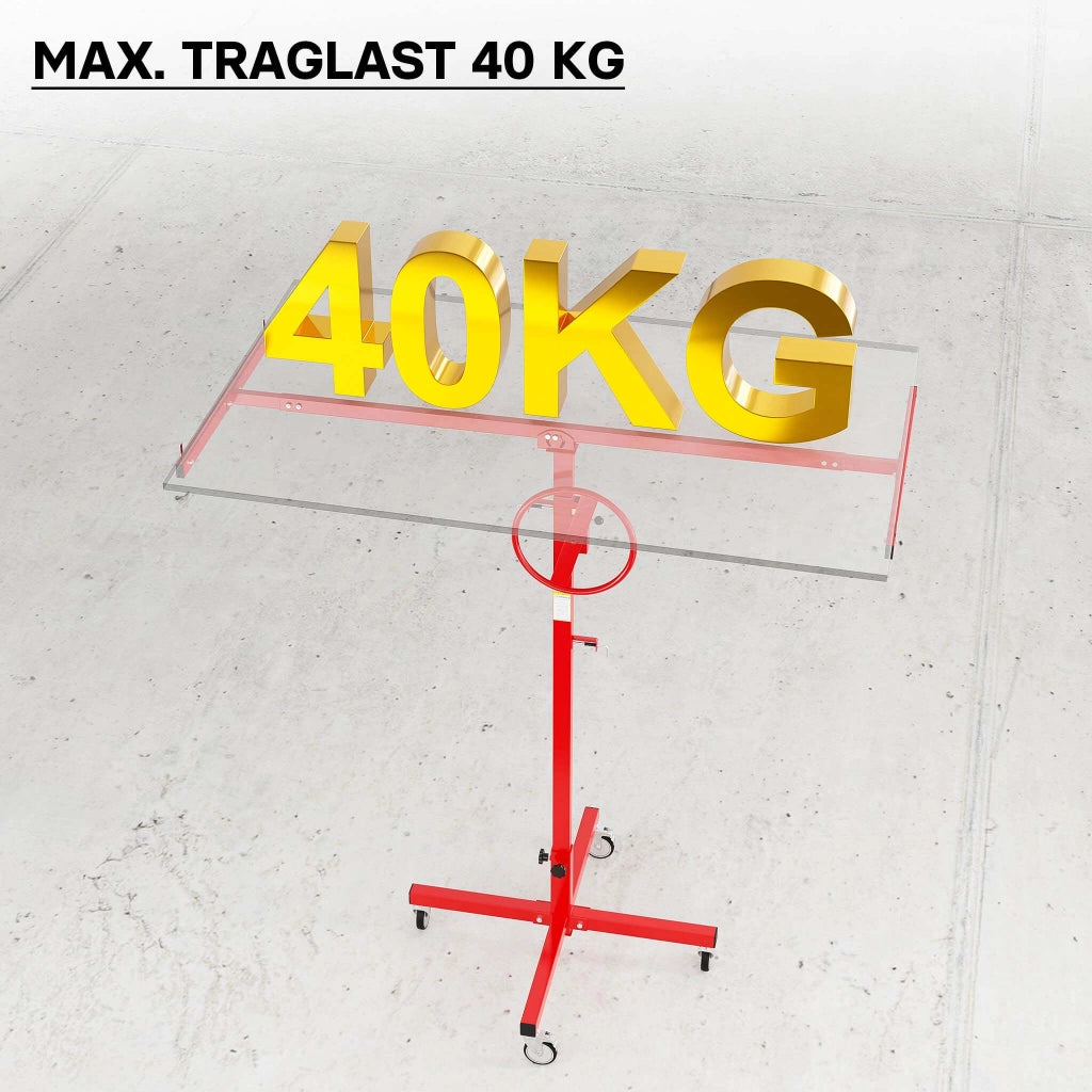 Sollevatore pannelli cartongesso max 40kg, altezza 170-290cm, Carrello Alzapannelli Alzalastre