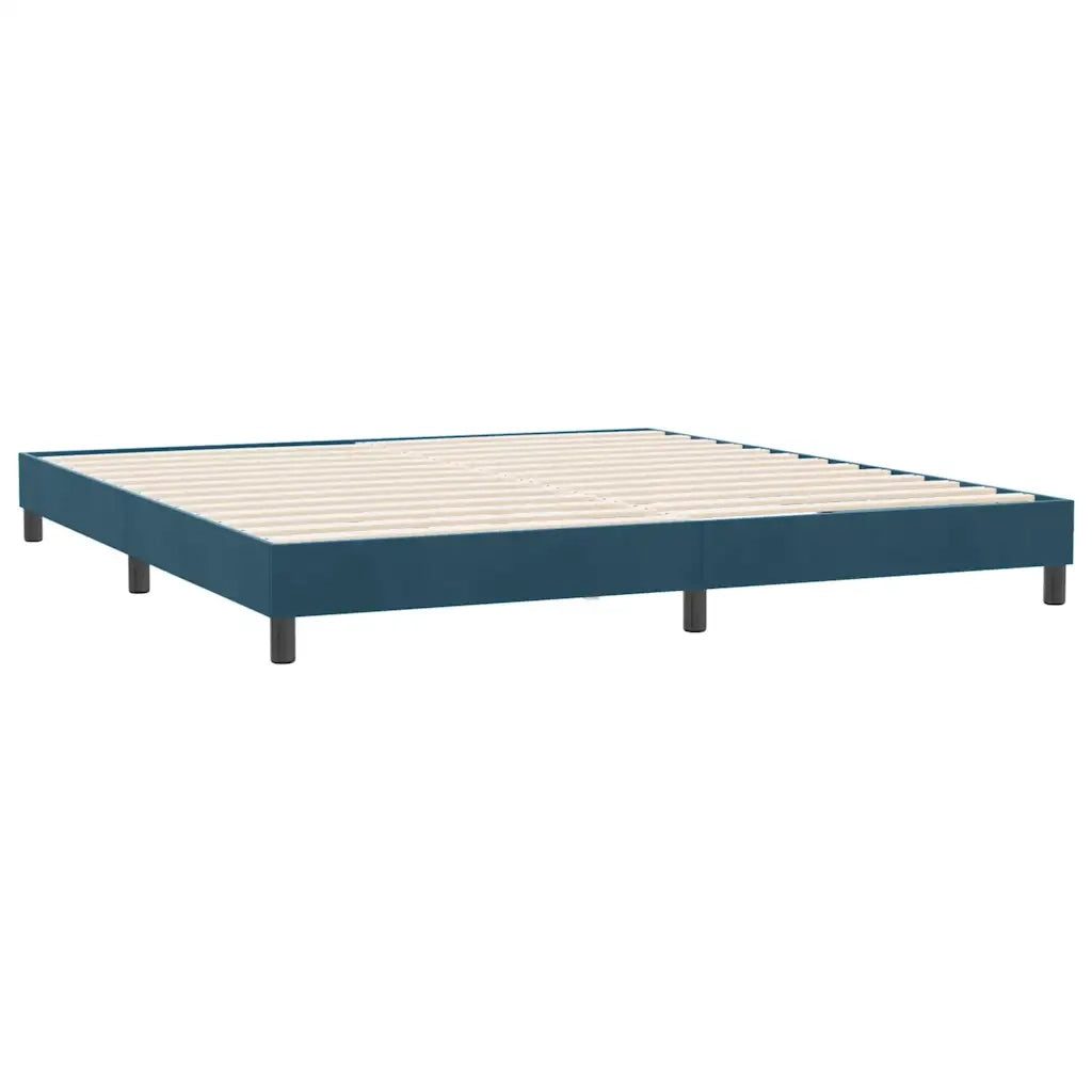 Giroletto a Molle senza Materasso-Struttura Letto Blu Scuro 180x210 cm Velluto