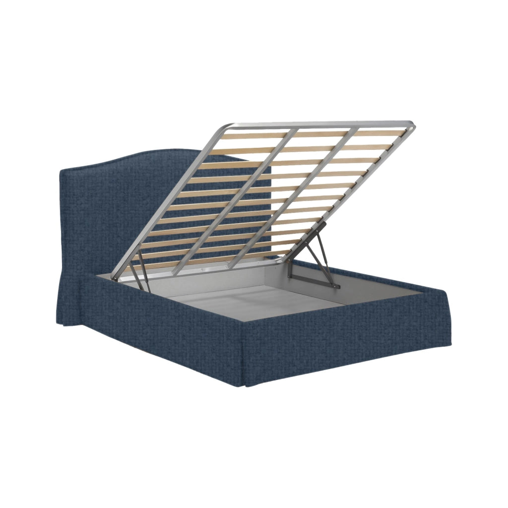 Batley, Letto Singolo Sfoderabile Made in Italy, blu