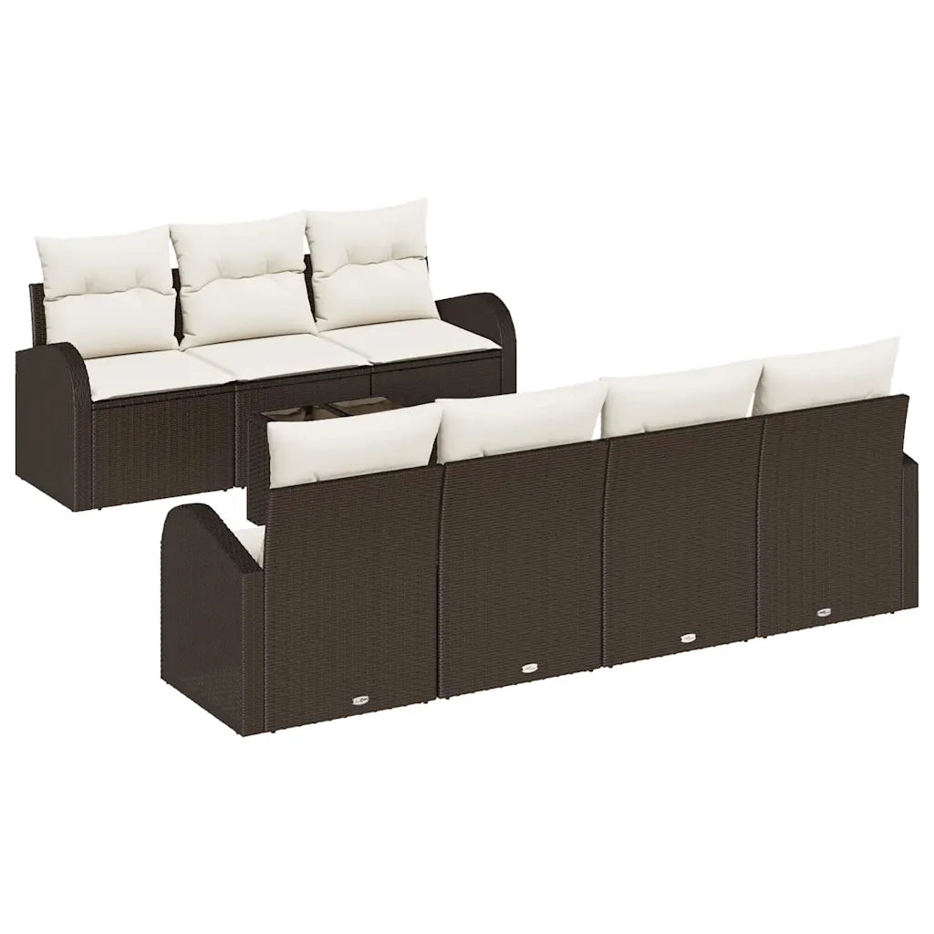 Set Divano da Giardino Marrone 55 x 55 x 37 cm polyrattan
