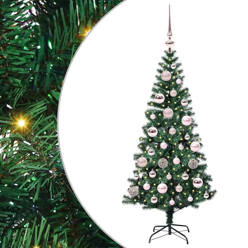 Albero di Natale Artificiale-Albero Natalizio con luci integrate Verde 120 cm 416334
