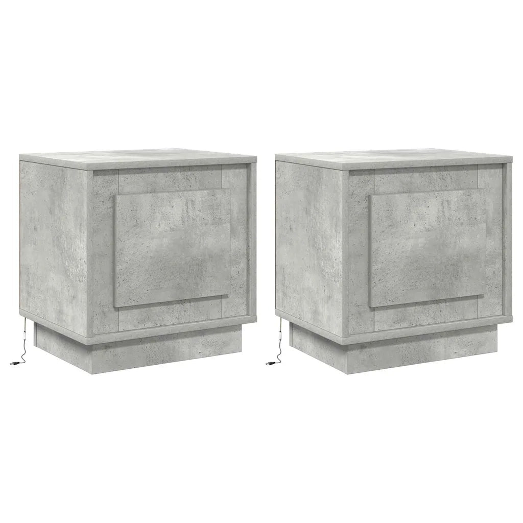 Armadio da Notte 2 pcs Grigio cemento 44 x 34,5 x 45 cm 869569