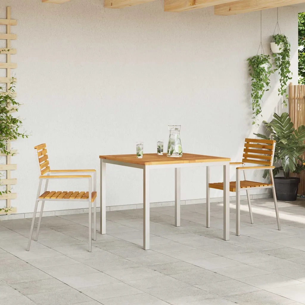 Set da Pranzo per Giardino 3 pcs Legno di Acacia Massello 3334773