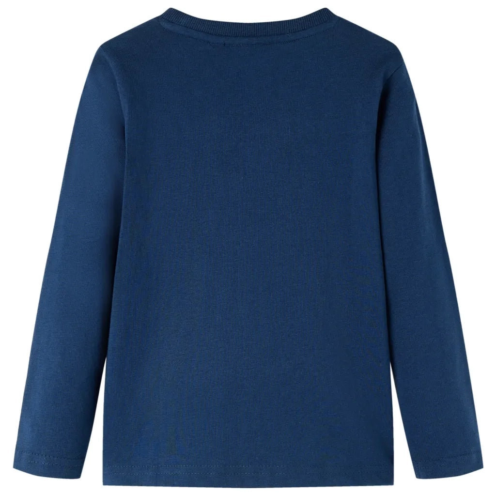 Maglietta per Bambini Maniche Lunghe Blu Marino 116 13036