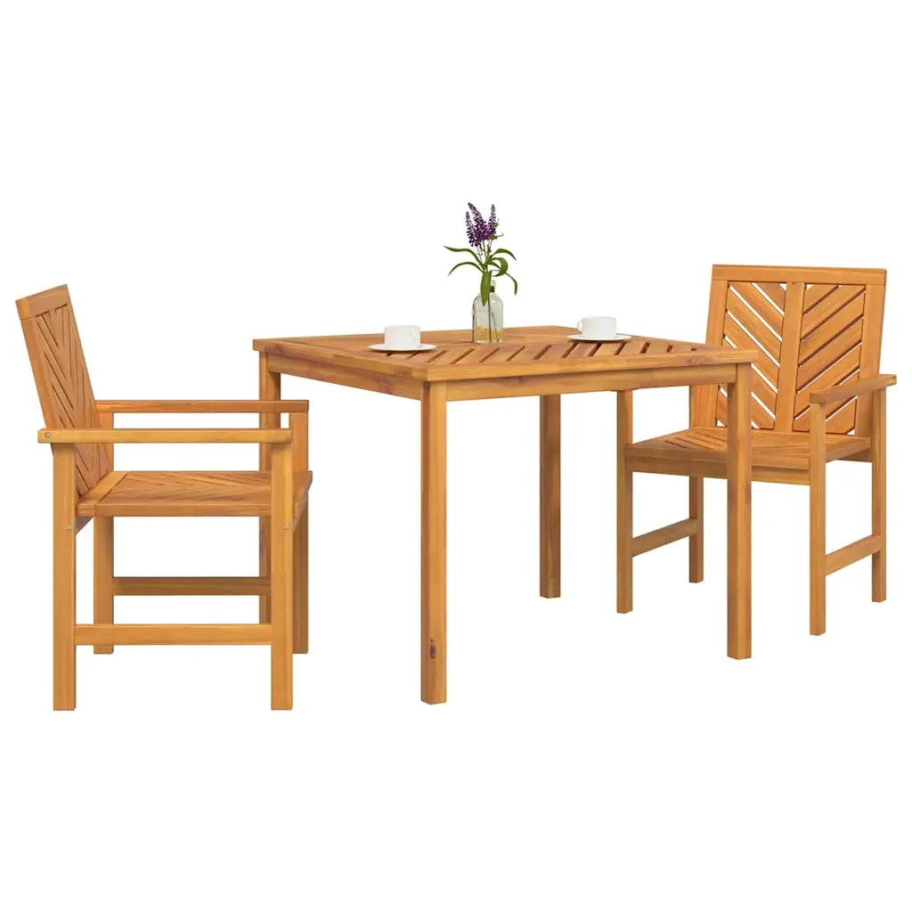 Set da Pranzo per Giardino 3 pz | Set Salotto da Giardino Marrone