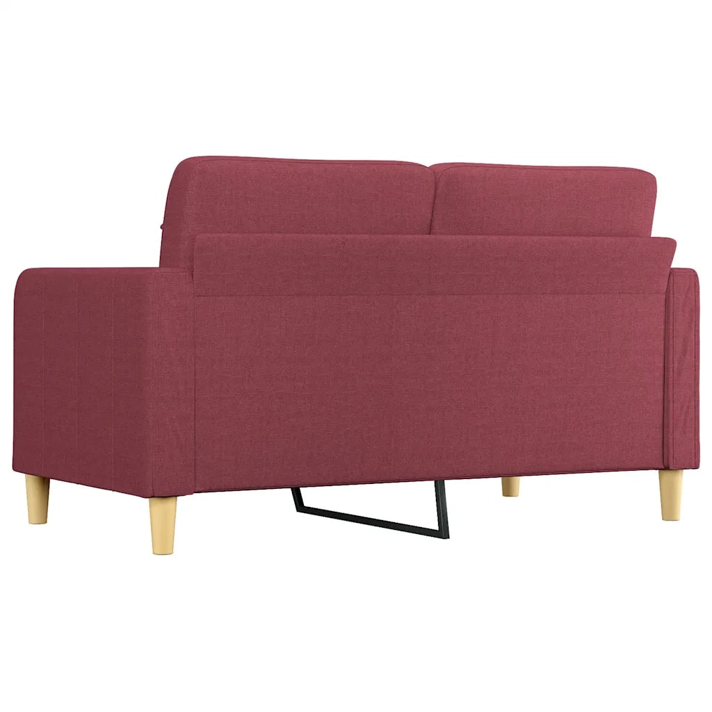 Divano | Divano da soggiorno | Sofa a 2 Posti Rosso Vino 140 cm in Tessuto