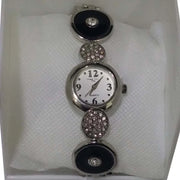 Trade Shop - Orologio Da Polso Bracciale Donna Brillantini Quadrante Tondo Strass W4 -