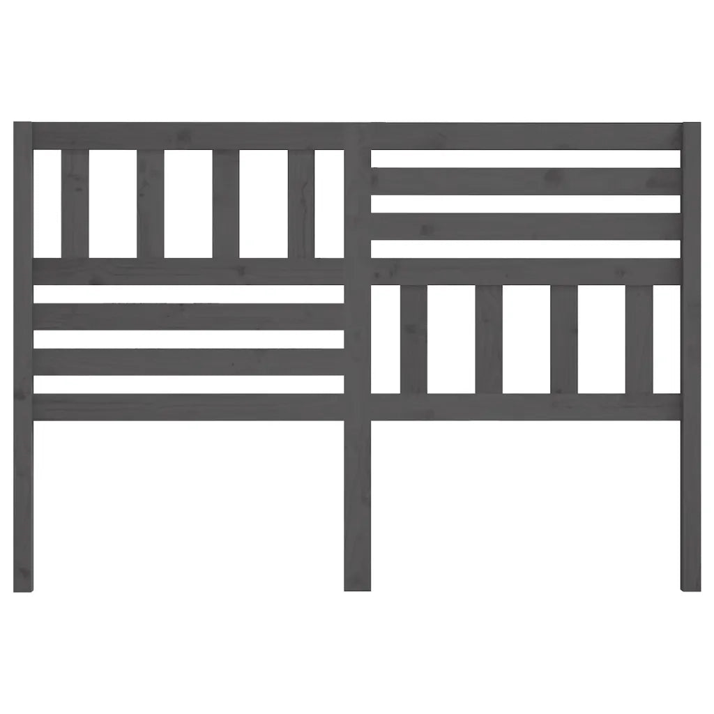 Testiera per Letto Grigia 156x4x100cm in Legno Massello di Pino 814151