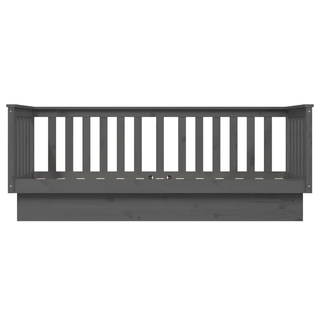 Dormeuse Grigia 75x190 cm in Legno Massello di Pino cod mxl 63804
