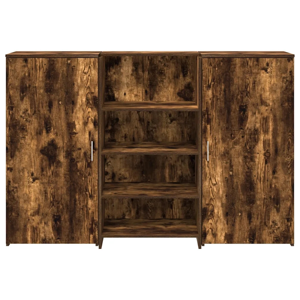 vidaXL Banco Reception Rovere Fumo 155x50x103,5cm in Legno Multistrato