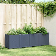 Fioriera da Giardino Grigio Blu 160x40x53 cm in PP 367856