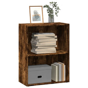 Libreria-Scaffale per Libri-Mobile di Stoccaggio Rovere Fumo 60x30x77 cm in Legno Multistrato