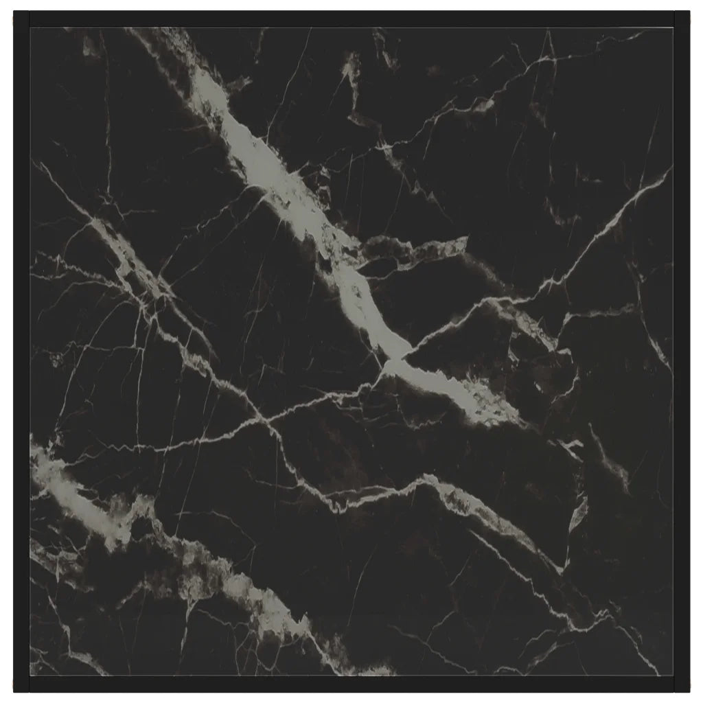 322895 Coffee Table Black 80x80x35 cm Tempered Glass