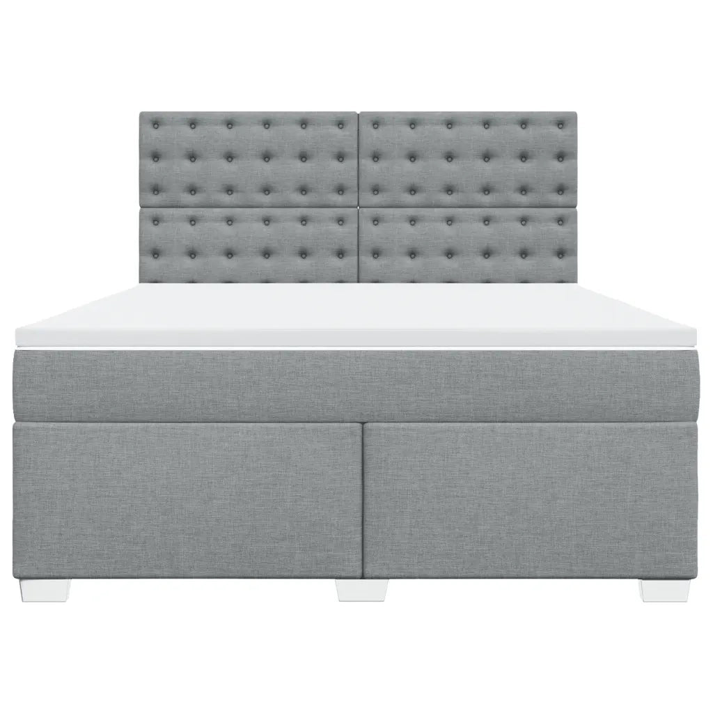 Giroletto a Molle con Materasso Grigio Chiaro180x200 cm Tessuto 3292881