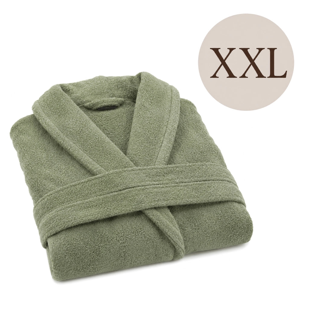Satina, Accappatoio 100% Cotone con Cappuccio, Verde Menta