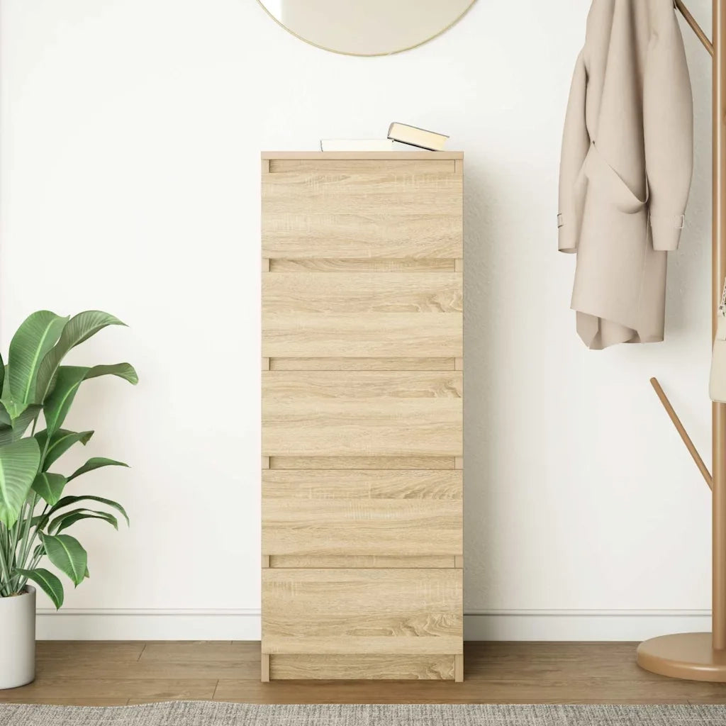 Credenza con Cassetti Rovere Sonoma 37,5x35x99 cm in Truciolato 861762