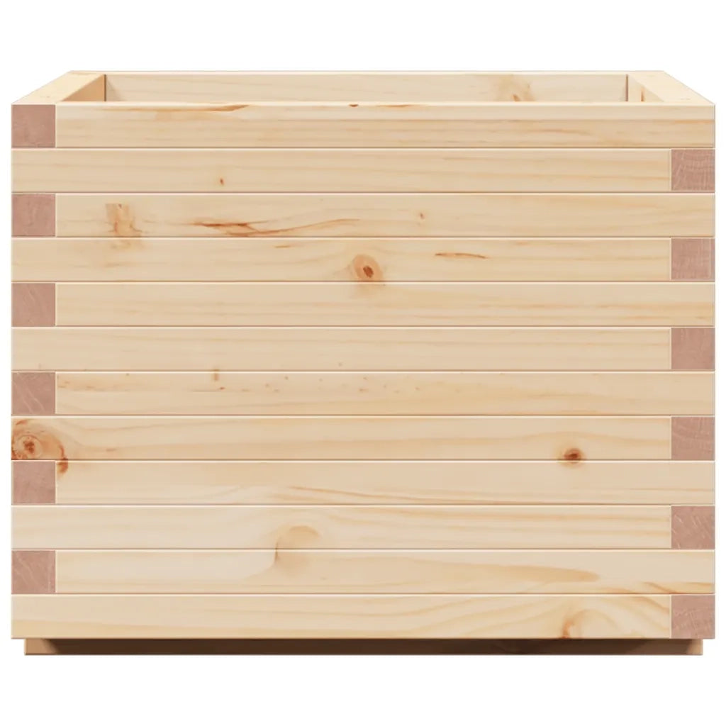 Fioriera | Cassetta per fiori | Vaso da Giardino 60x60x49,5 cm in Legno Massello di Pino