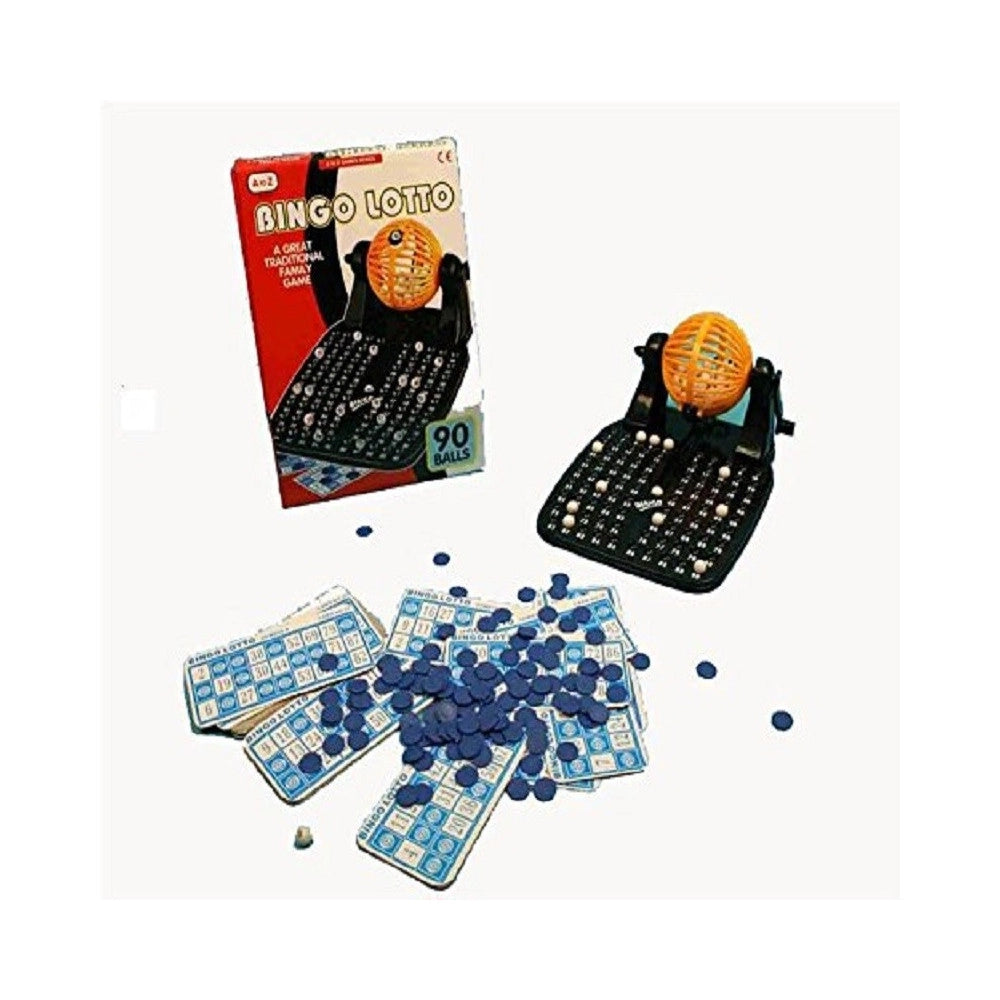 Trade Shop - Bingo Lotto Tombola Lotteria Con Palla 48 Cartelle 90 Numeri Gioco Da Tavolo -