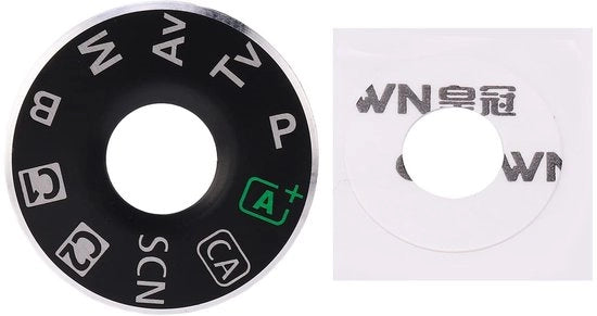 Placa di sostituzione per fotocamera 6D - Pulsante di funzione della fotocamera - Marcatura chiara - Facile da girare - Materiale metallico - Pulsante della fotocamera