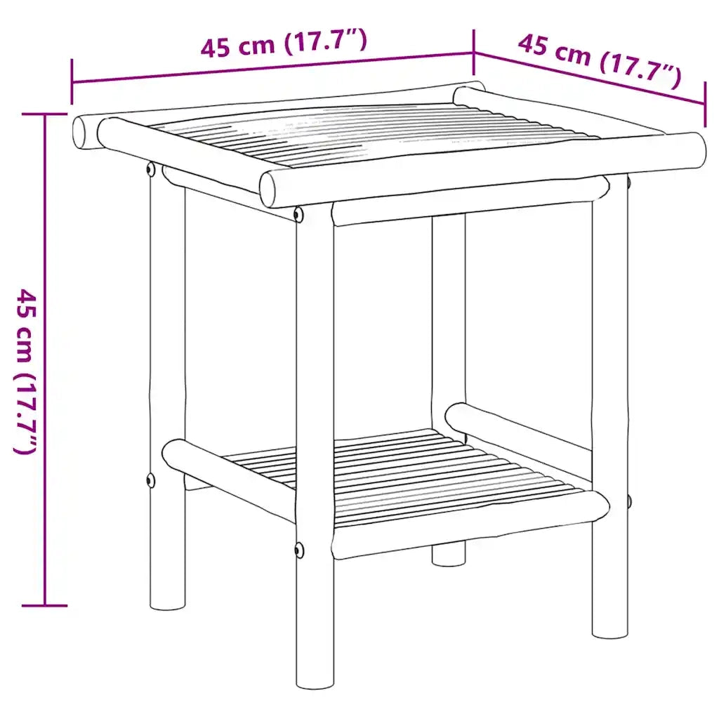 Tavolino da Salotto 45x45x45 cm in BambÃ¹