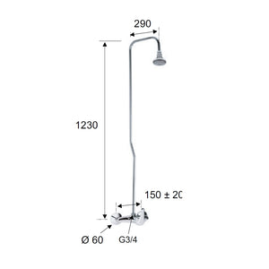 Colonna doccia con soffione - serie 35