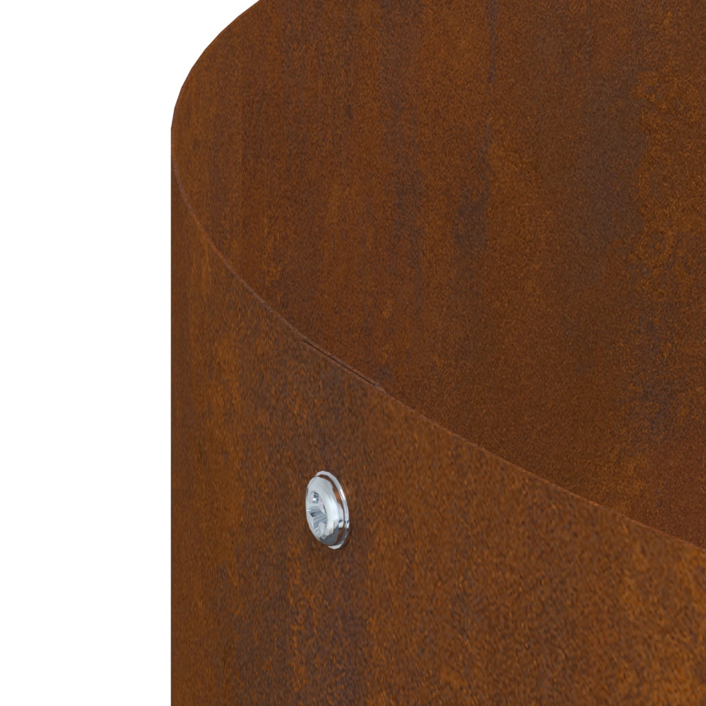 Fioriere in Acciaio Corten Acciaio Corten Grande Intarsi decorativi