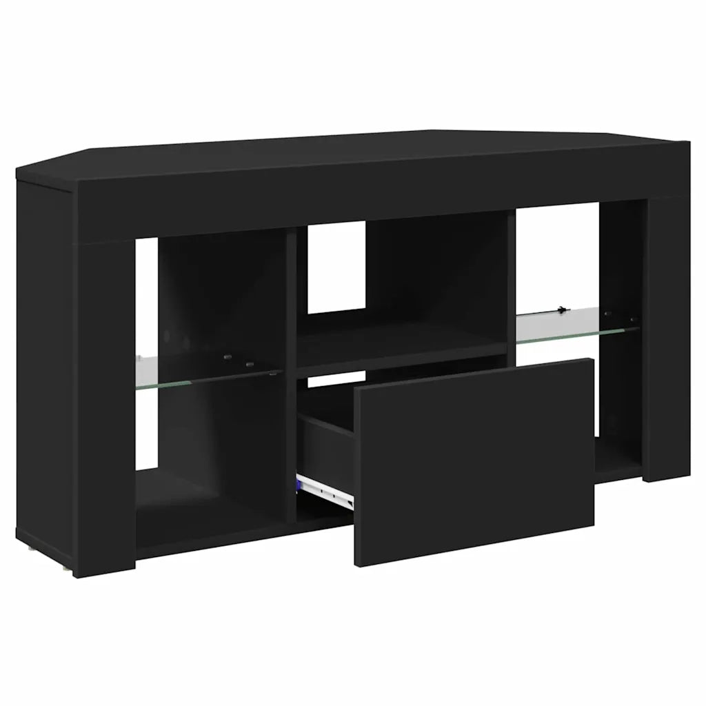 Mobile TV LED Angolare Nero 100 x 40 x 50 cm Legno multistrato 889796
